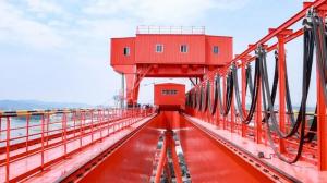 空中“钢铁侠”｜“矿源”智造450t超大跨度造船门机